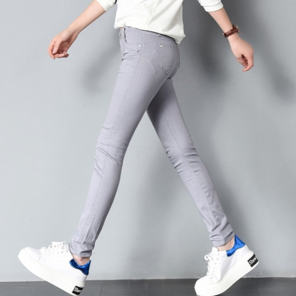 Pencil Skinny Candy Color Slim Pants - Body Central Store