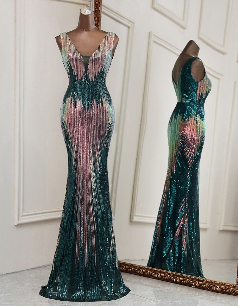 Elegance deep V neck evening dresses - Body Central Store