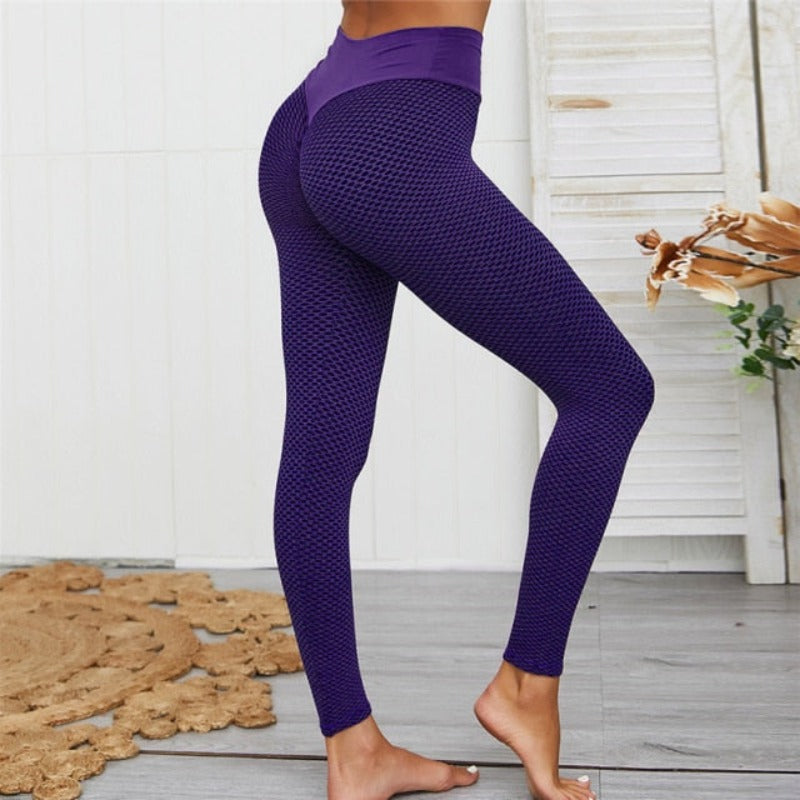 Fitness Leggings Patchwork Print High Waist Elastic Push Up - Body Central Store