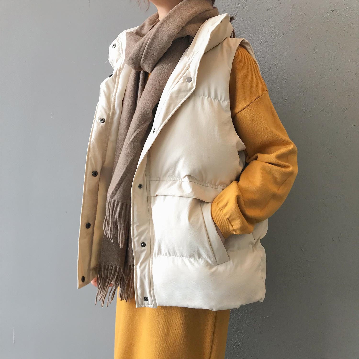 Sleeveless Vest Winter Warm Plus Size Down Cotton Padded Jacket - Body Central Store