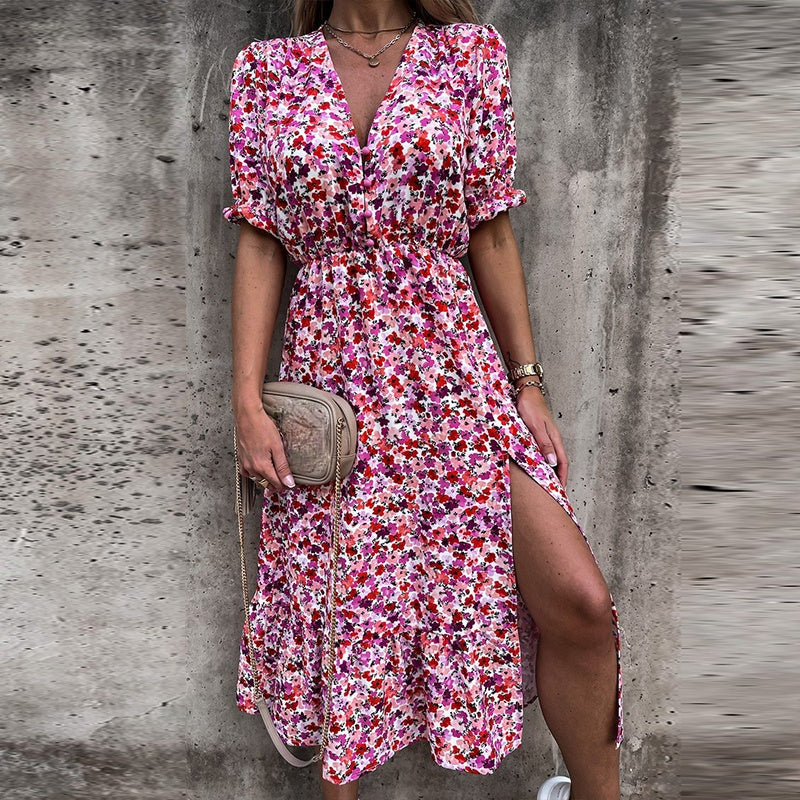 Elegant Long Dress V Neck - Body Central Store