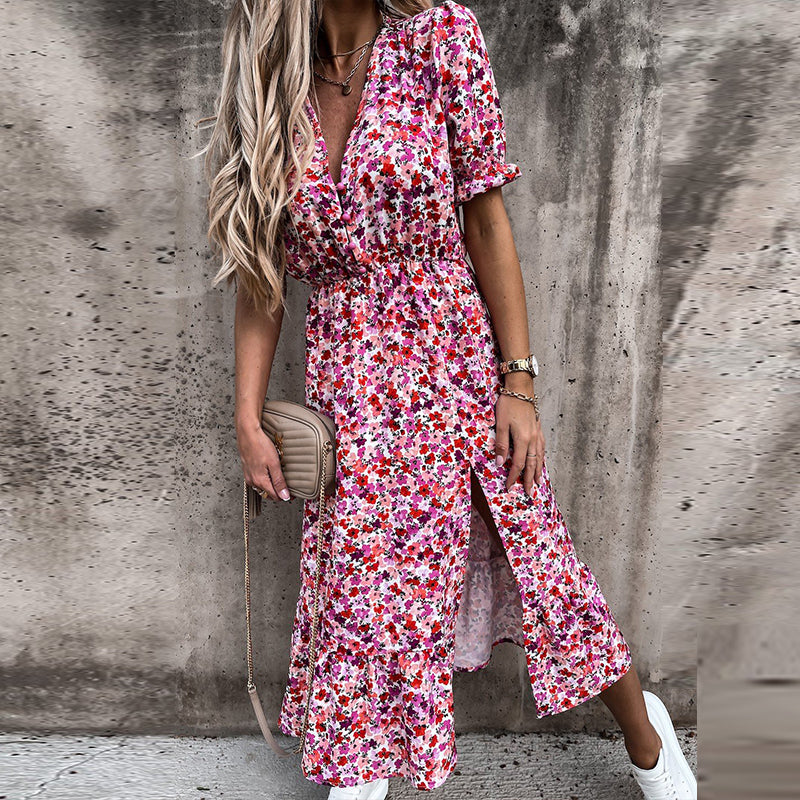 Elegant Long Dress V Neck - Body Central Store