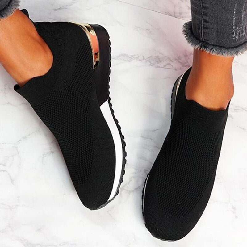 Pull - on Knitted Vulcanized Shoes - Body Central