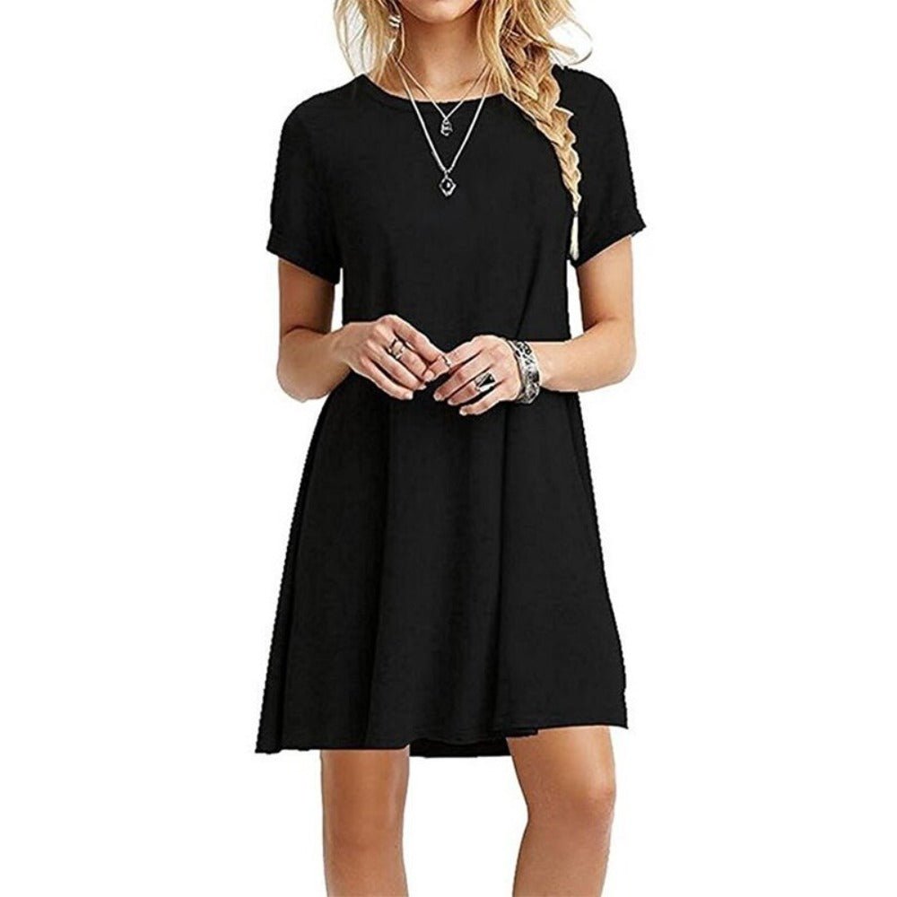 Summer Mini Short Sleeve Beach Loose Dress - Body Central