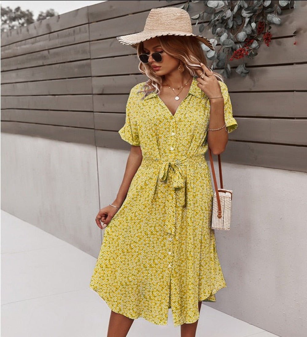 Summer Polka Dot Fashion Split Beach Long Dress - Body Central