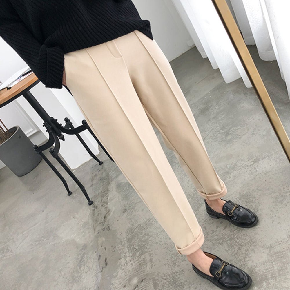 Thicken Wool Loose OL Style Pencil Pants - Body Central