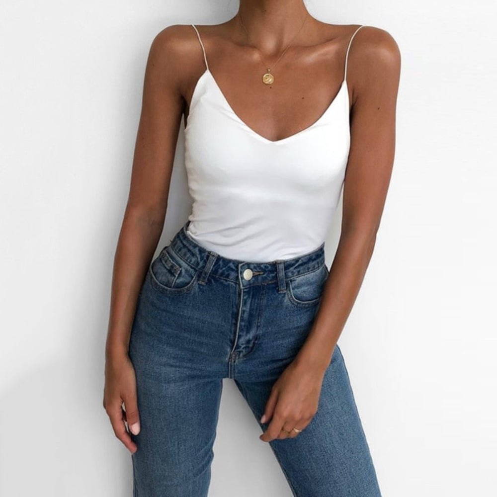 Top Sexy Strap Slim Sleeveless Camisole - Body Central