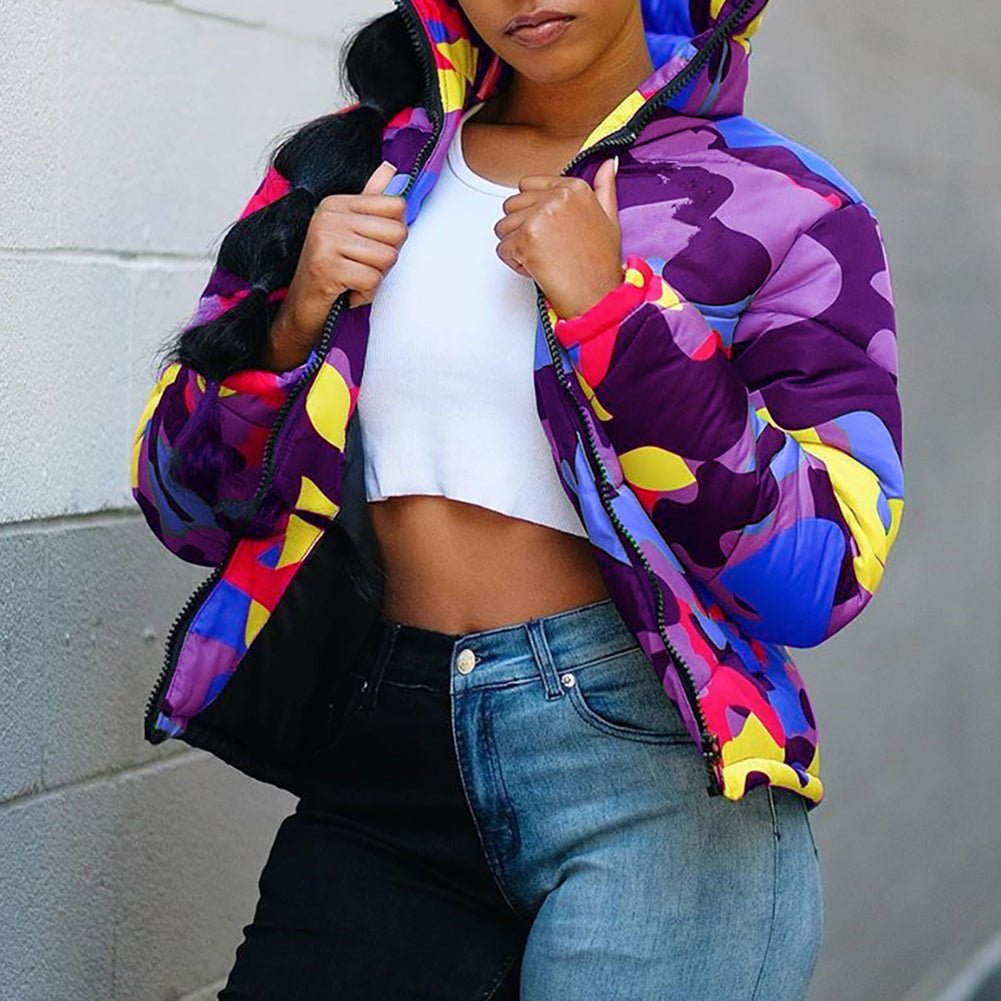 Warm Down Bubble Thick Crop Coat - Body Central