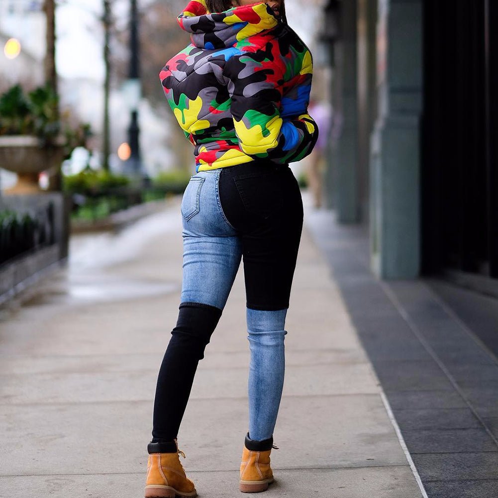 Warm Down Bubble Thick Crop Coat - Body Central