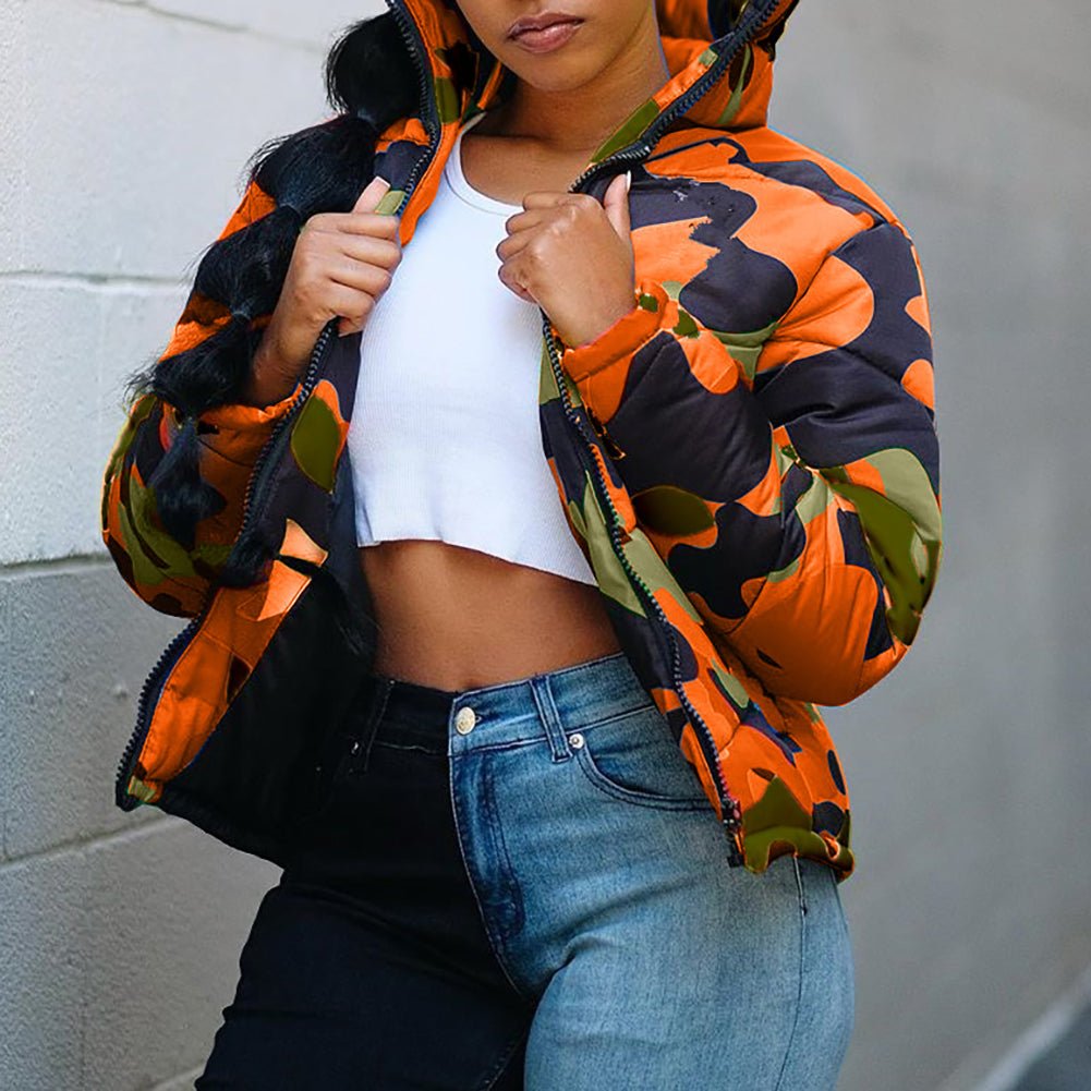 Warm Down Bubble Thick Crop Coat - Body Central